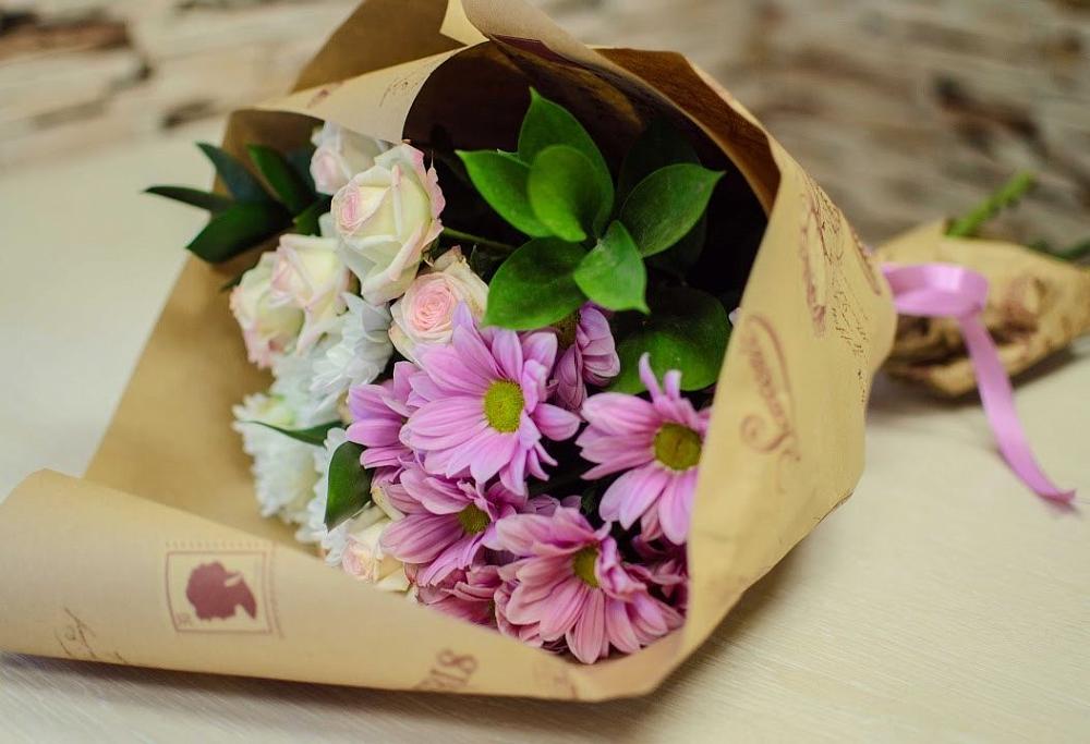 Букет цветов из: Розы и Хризантемы в Лимане Ставропольского края