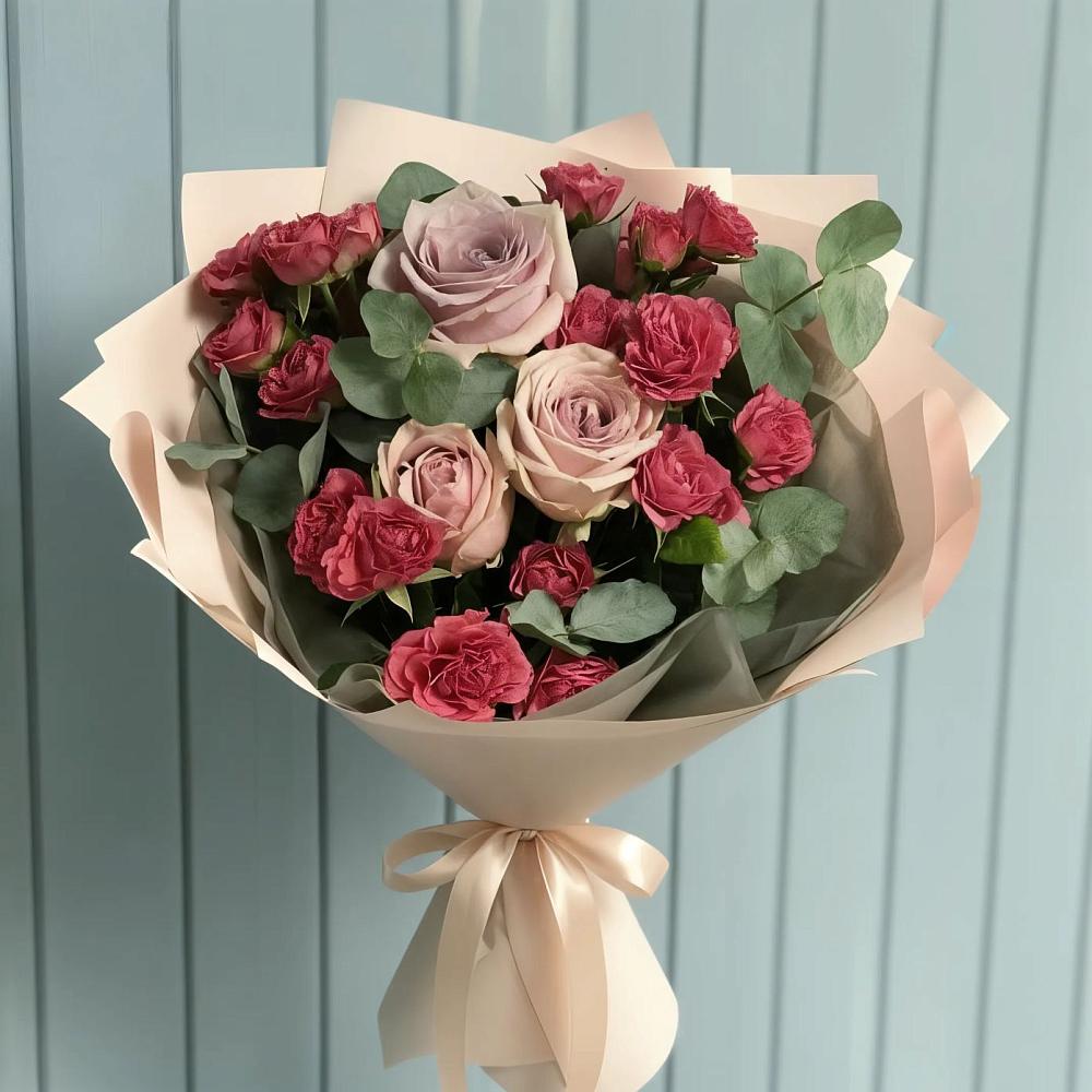 Букет цветов из: Гвоздики и Розы в Лимане Ставропольского края