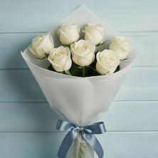 Букет 7 Белых роз Эдлесс Лав в Лимане Ставропольского края