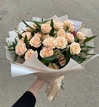 Букет Кремовые розы Латте в Лимане Ставропольского края