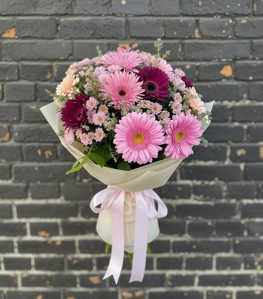 Букет цветов из: Герберы и Хризантемы в Лимане Ставропольского края