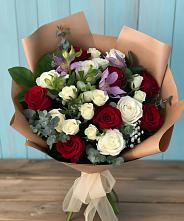 Букет цветов из:  Розы и Альстромерии #REPLACE_PRED# Лимане Ставропольского края