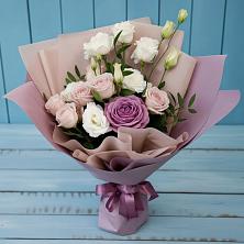 Букет цветов из:  Розы и Лизиантусы в Лимане Ставропольского края