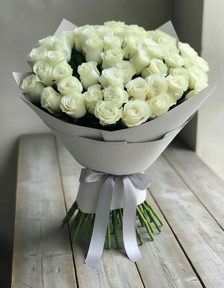 Букет 35 Белых роз в Лимане Ставропольского края