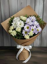 Букет цветов из:  Хризантемы и Розы в Лимане Ставропольского края