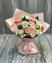 Букет цветов из:  Гвоздики, Розы и Хризантемы в Лимане Ставропольского края