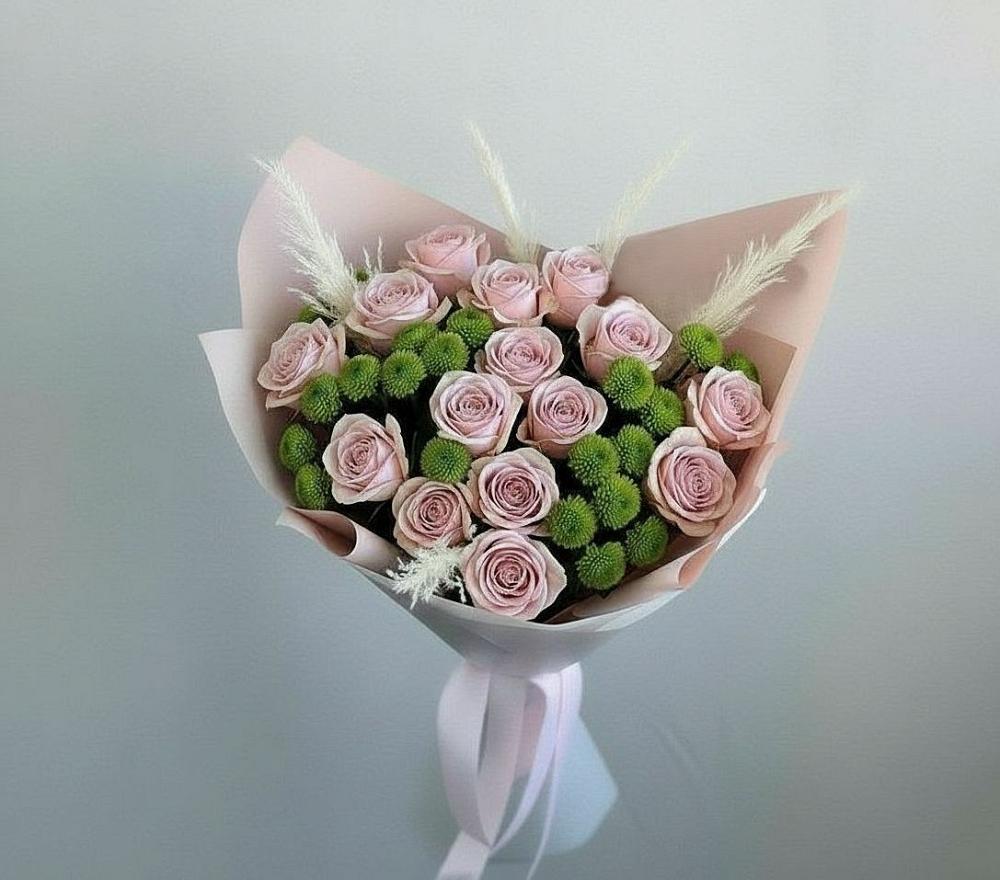 Букет цветов из: Розы и Хризантемы в Лимане Ставропольского края