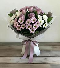 Букет цветов из:  Хризантемы и Розы в Лимане Ставропольского края