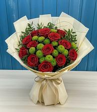 Букет цветов из:  Розы и Хризантемы #REPLACE_PRED# Лимане Ставропольского края