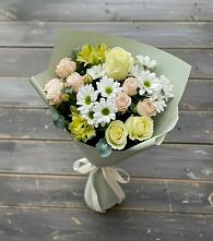 Букет цветов из:  Альстромерии, Розы и Хризантемы в Лимане Ставропольского края