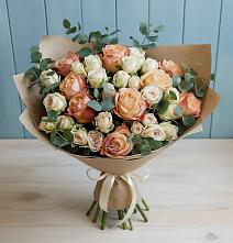 Букет цветов из:  Альстромерии и Розы в Лимане Ставропольского края