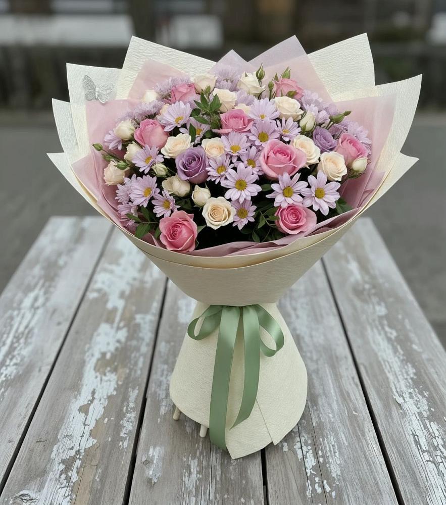 Букет цветов из: Розы и Хризантемы в Лимане Ставропольского края